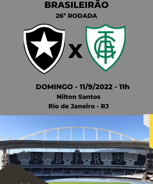 Copa do Brasil: Assista ao vivo e de graça ao jogo América-MG x Botafogo