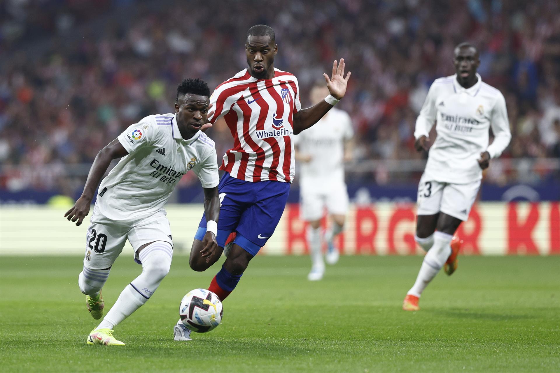 Vinicius Júnior contra o Atlético de Madrid