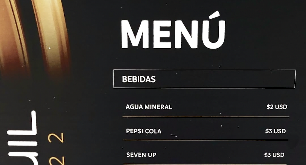 Menu da final da Libertadores 2022.