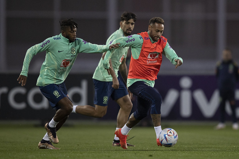 Treino da seleção brasileira na Itália