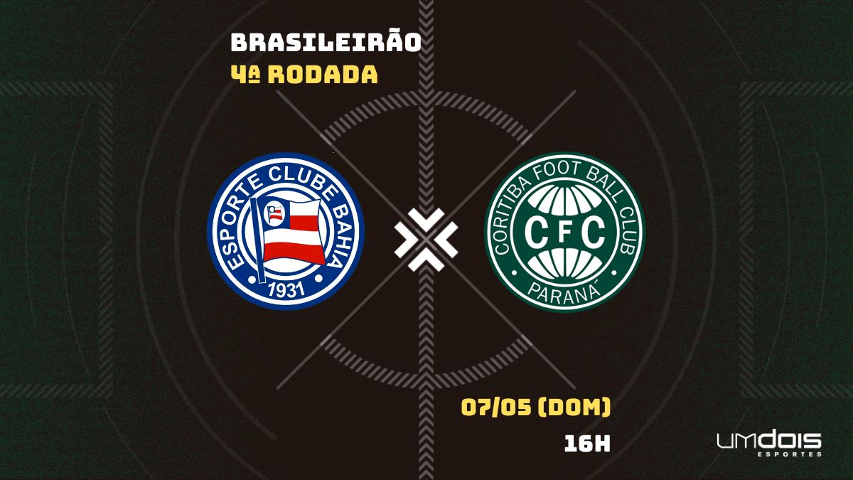 Coritiba x Bahia: onde assistir ao vivo, horário e escalações do