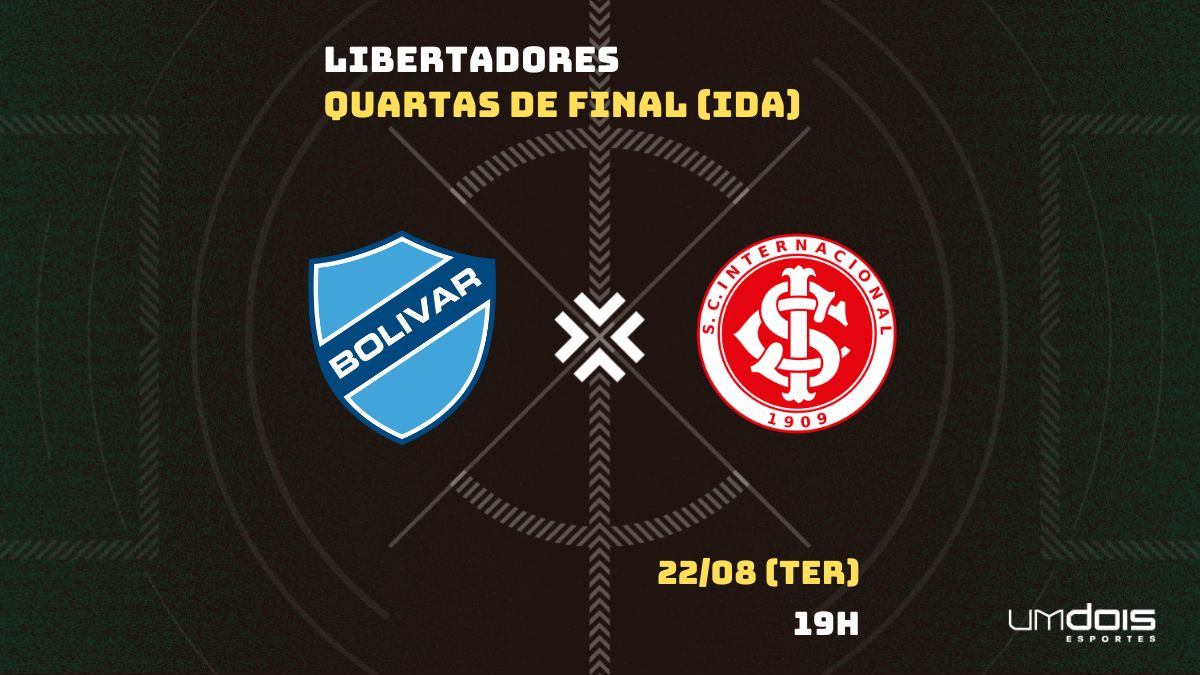 BOLÍVAR X INTERNACIONAL: ONDE ASSISTIR AO VIVO, HORÁRIO E ESCALAÇÕES PELAS  QUARTAS DA LIBERTADORES 