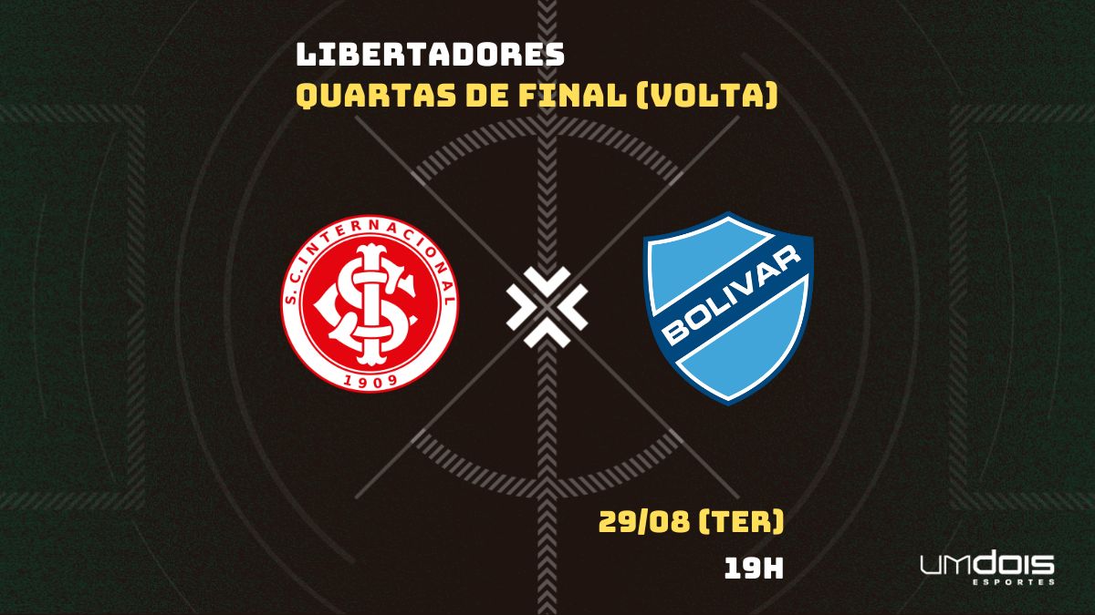 INTERNACIONAL X BOLÍVAR: ONDE ASSISTIR AO VIVO, HORÁRIO E ESCALAÇÕES PELAS  QUARTAS DA LIBERTADORES 