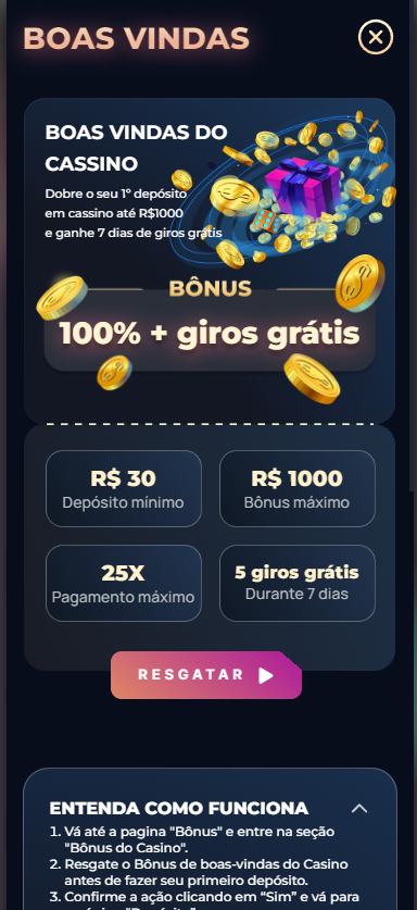 Deposite e ganhe com o bônus Highroller do Super Boss Cassino