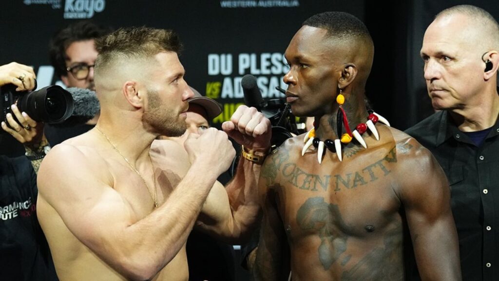 Dricus Du Plessis e Israel Adesanya fazem a luta principal do UFC 305. Foto: Divulgação/UFC